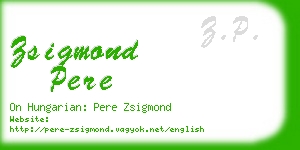 zsigmond pere business card